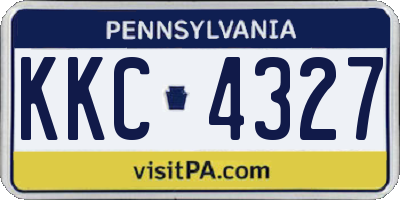 PA license plate KKC4327