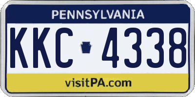 PA license plate KKC4338