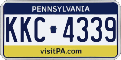 PA license plate KKC4339