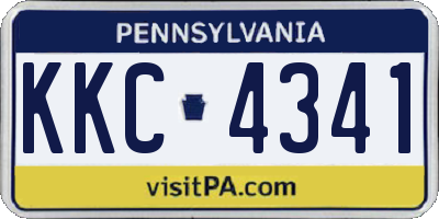 PA license plate KKC4341