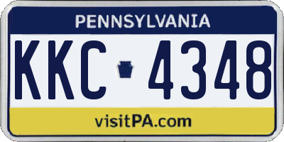 PA license plate KKC4348