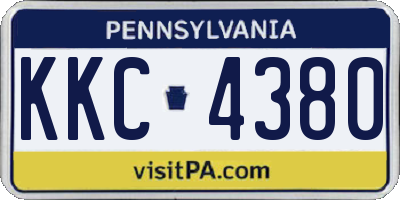 PA license plate KKC4380