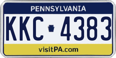 PA license plate KKC4383