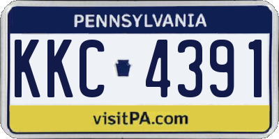 PA license plate KKC4391