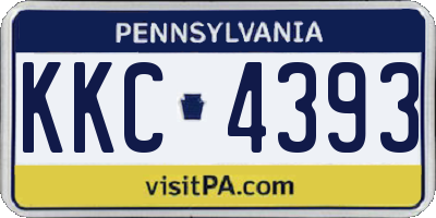 PA license plate KKC4393