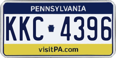 PA license plate KKC4396
