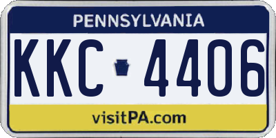 PA license plate KKC4406
