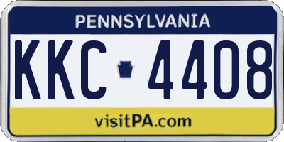 PA license plate KKC4408