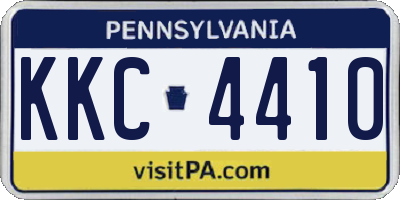 PA license plate KKC4410