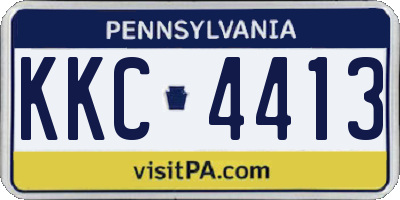 PA license plate KKC4413