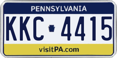 PA license plate KKC4415