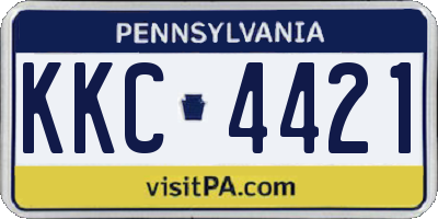 PA license plate KKC4421