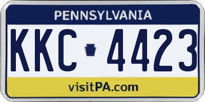 PA license plate KKC4423