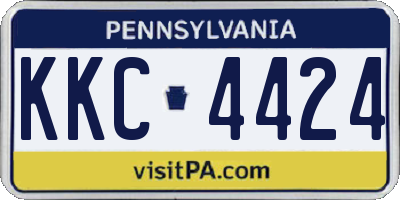 PA license plate KKC4424