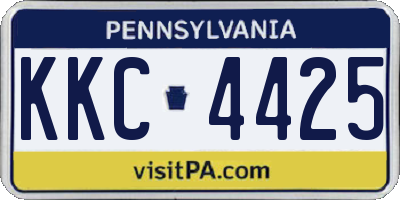 PA license plate KKC4425