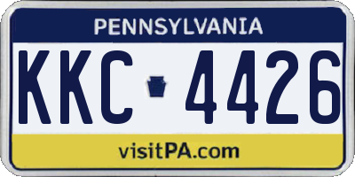 PA license plate KKC4426
