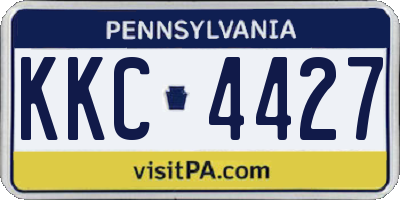 PA license plate KKC4427