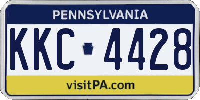 PA license plate KKC4428