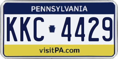 PA license plate KKC4429