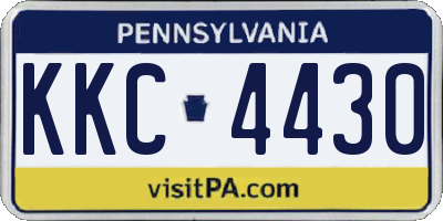 PA license plate KKC4430