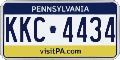 PA license plate KKC4434