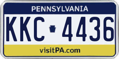 PA license plate KKC4436
