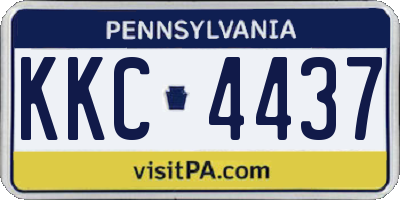 PA license plate KKC4437