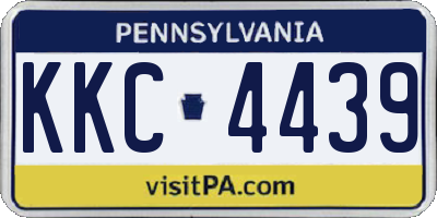 PA license plate KKC4439