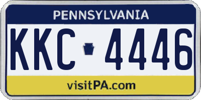 PA license plate KKC4446