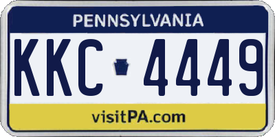 PA license plate KKC4449