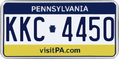 PA license plate KKC4450