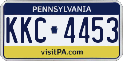 PA license plate KKC4453