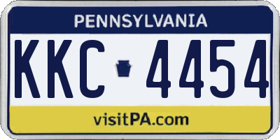 PA license plate KKC4454