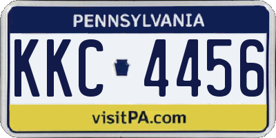 PA license plate KKC4456