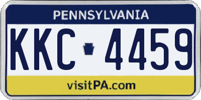 PA license plate KKC4459