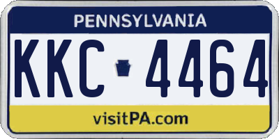 PA license plate KKC4464