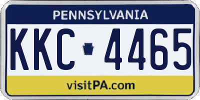 PA license plate KKC4465
