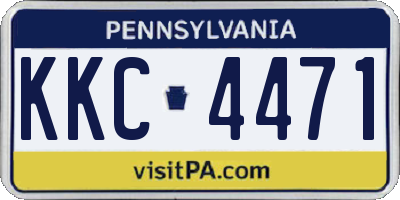 PA license plate KKC4471