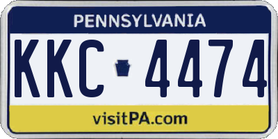 PA license plate KKC4474