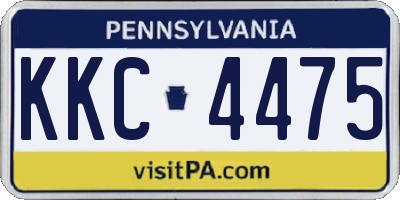 PA license plate KKC4475