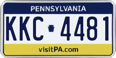 PA license plate KKC4481