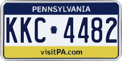 PA license plate KKC4482