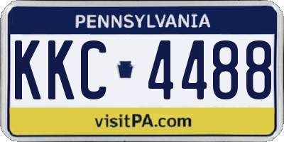 PA license plate KKC4488