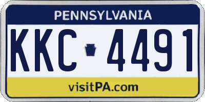 PA license plate KKC4491