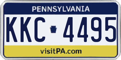 PA license plate KKC4495