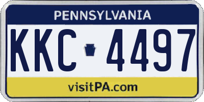 PA license plate KKC4497