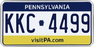 PA license plate KKC4499