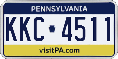 PA license plate KKC4511