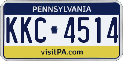 PA license plate KKC4514