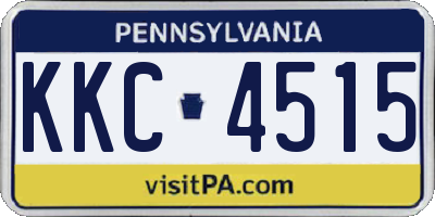 PA license plate KKC4515